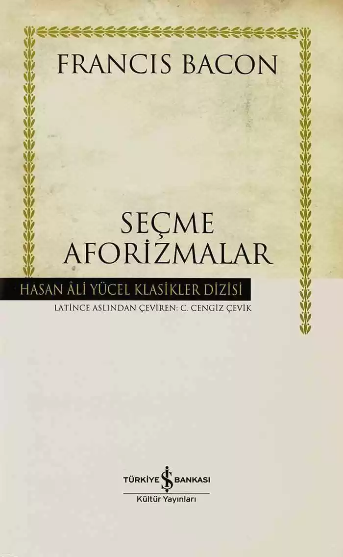 Seçme Aforizmalar – Ciltli kapağı