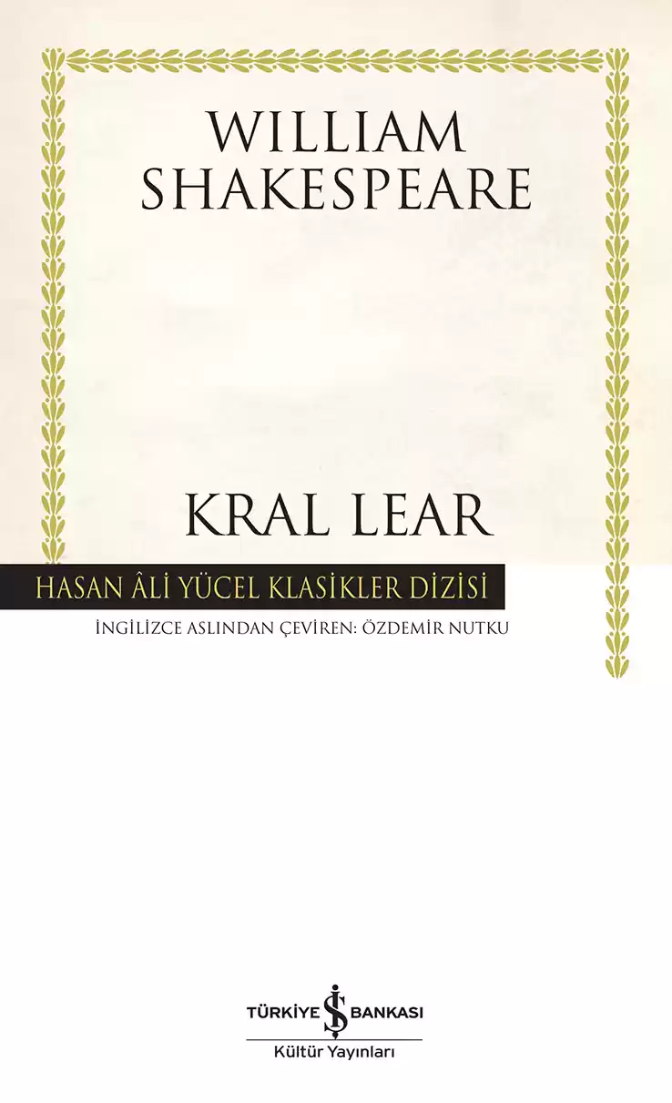 Kral Lear – Ciltli kapağı