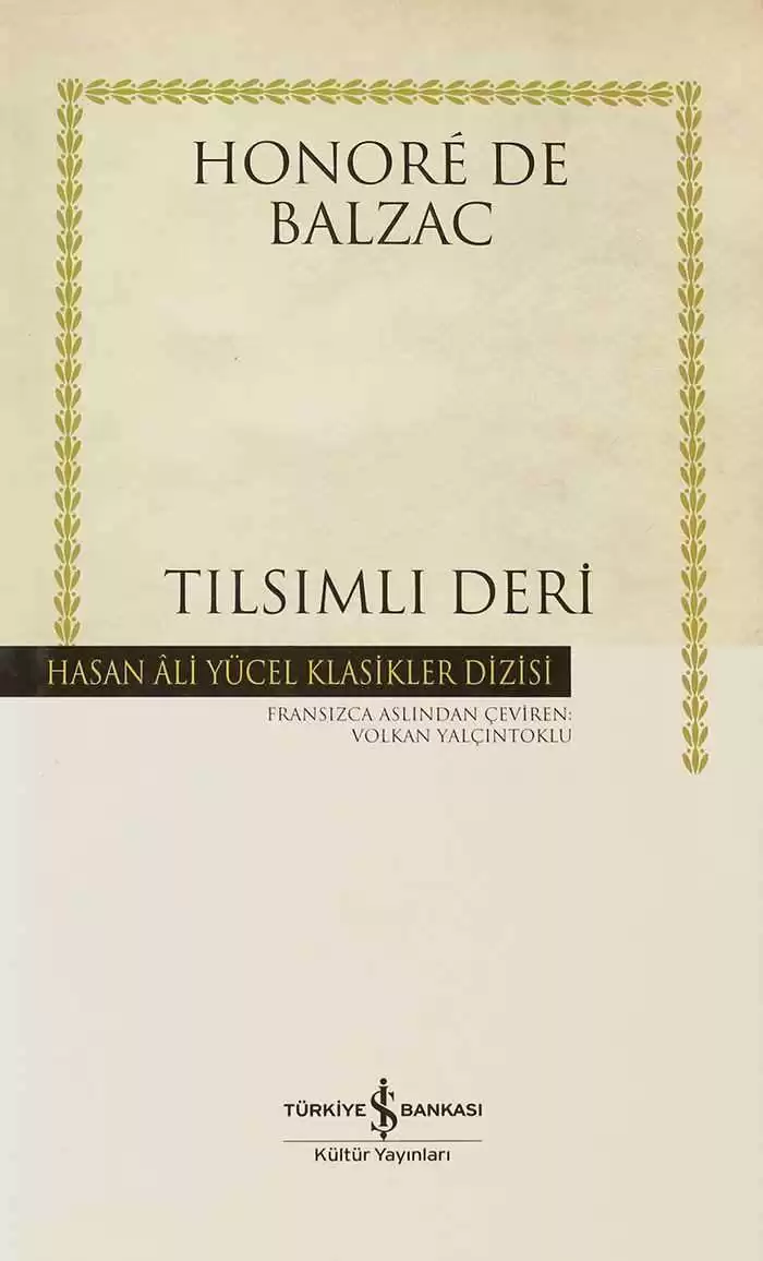 Tılsımlı Deri – Ciltli kapağı
