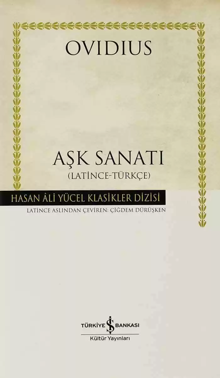 Aşk Sanatı – Ciltli kapağı