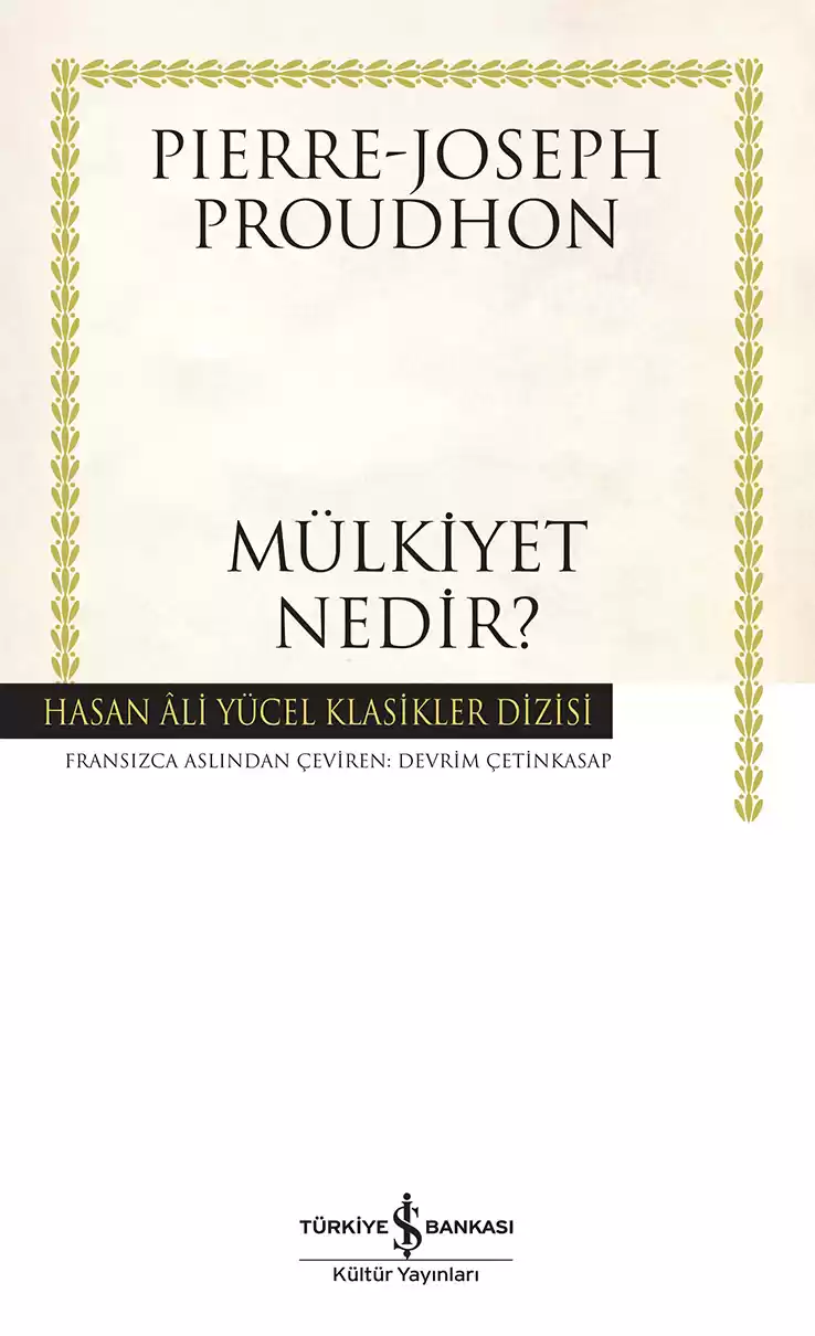 Mülkiyet Nedir? – Ciltli kapağı