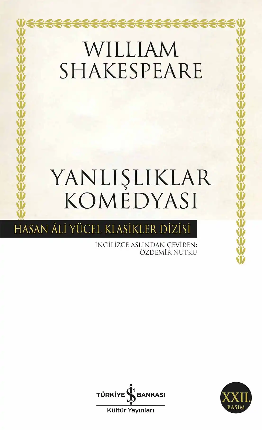 Yanlışlıklar Komedyası kapağı