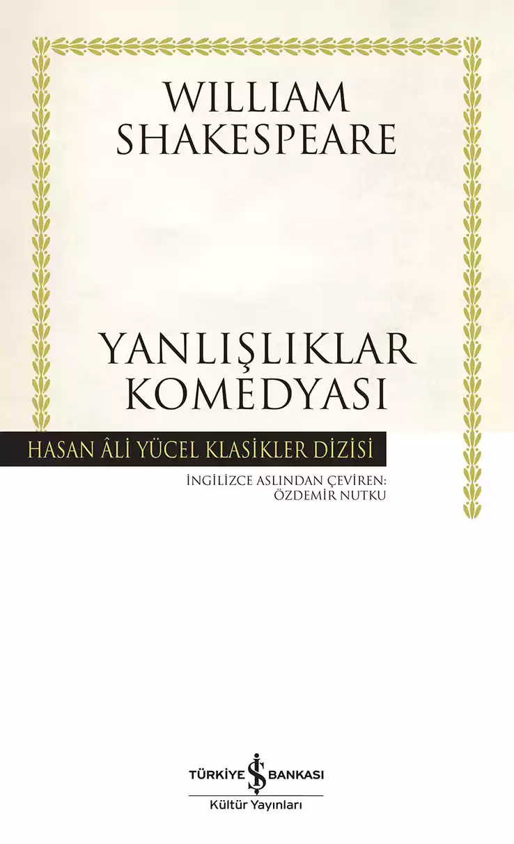Yanlışlıklar Komedyası – Ciltli kapağı